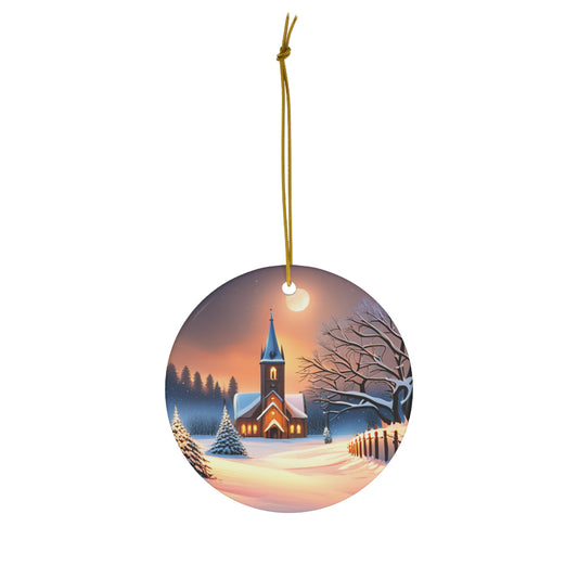 Winter Ceramic Ornament, 4 Shapes