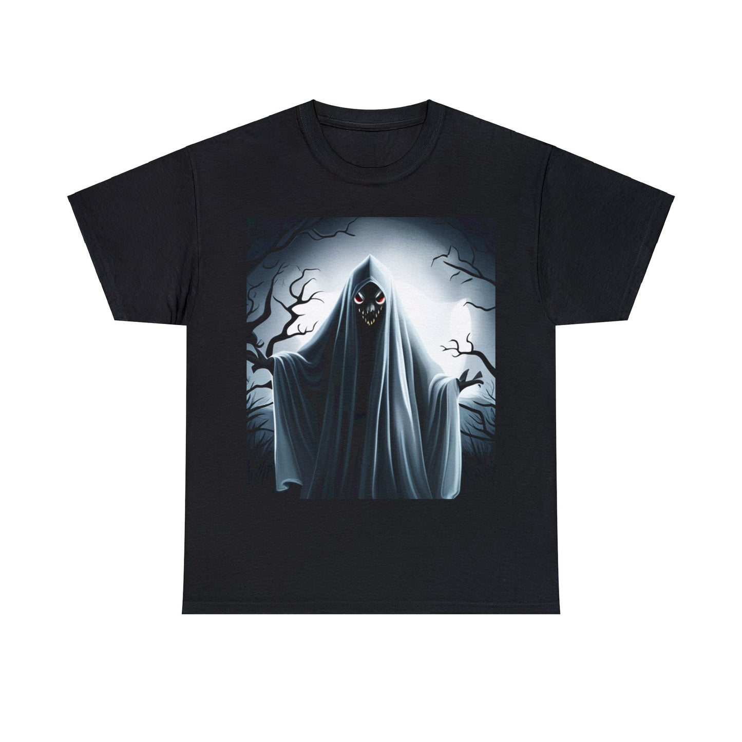 Scary Ghost Unisex Heavy Cotton Tee