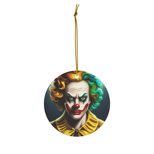 Creepy Clown Ceramic Ornament