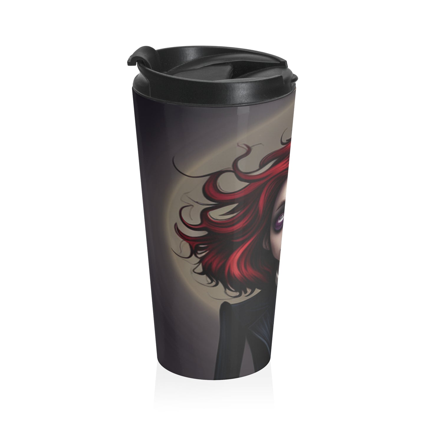 Goth/Vampire Girl Stainless Steel Travel Mug