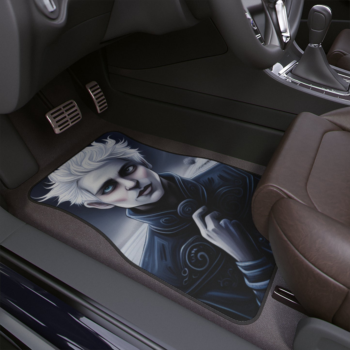 Gothic Jack Frost Car Floor Mats, 1pc