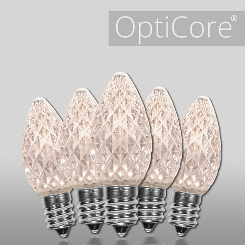 C7 Warm White OptiCore LED Bulbs - 25 bulbs