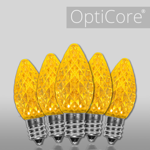 C7 Gold OptiCore LED Bulbs - 25 Pack