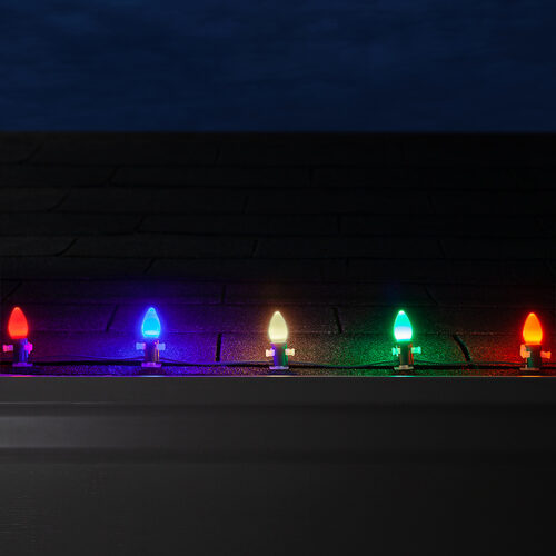 C7 Opaque Multicolor OptiCore LED Bulbs - 25 Pack