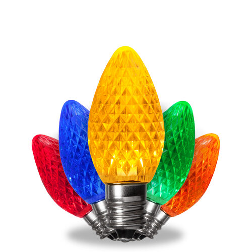 C7 Multicolor Kringle Traditions LED Bulbs - 25 Pack