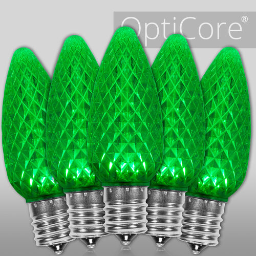 C9 Green OptiCore LED Bulbs - 25 Pack