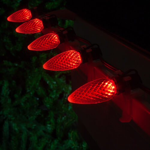 C9 Red OptiCore LED Bulbs - 25 Pack