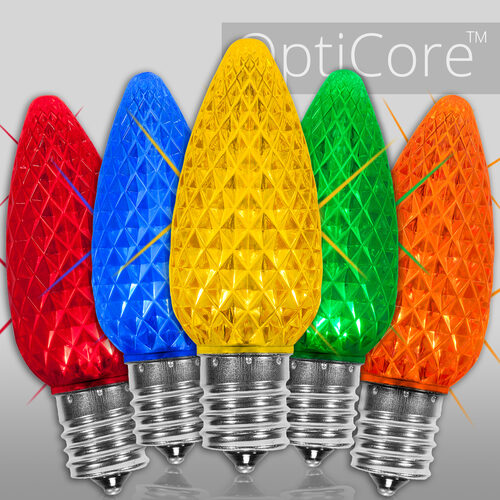 C9 Twinkle Multicolor OptiCore LED Bulbs - 25 Pack