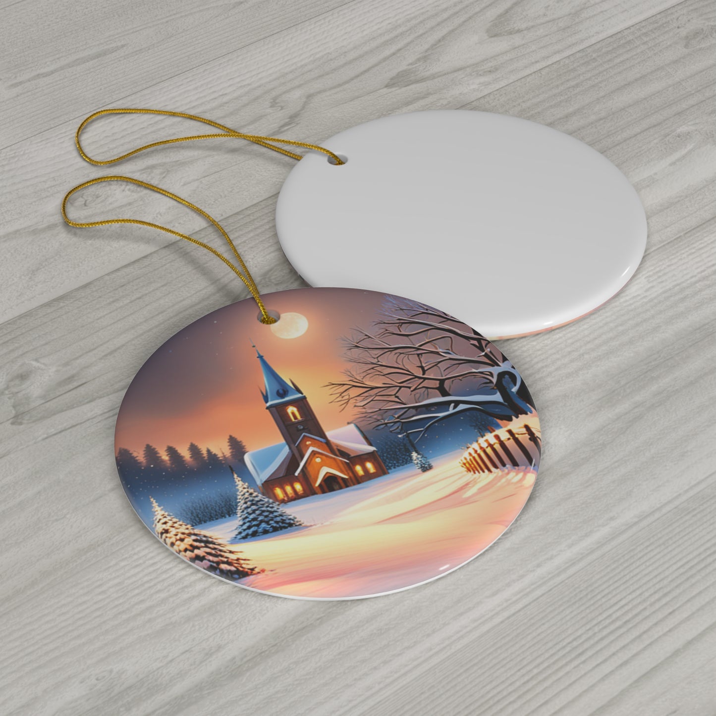 Winter Ceramic Ornament, 4 Shapes