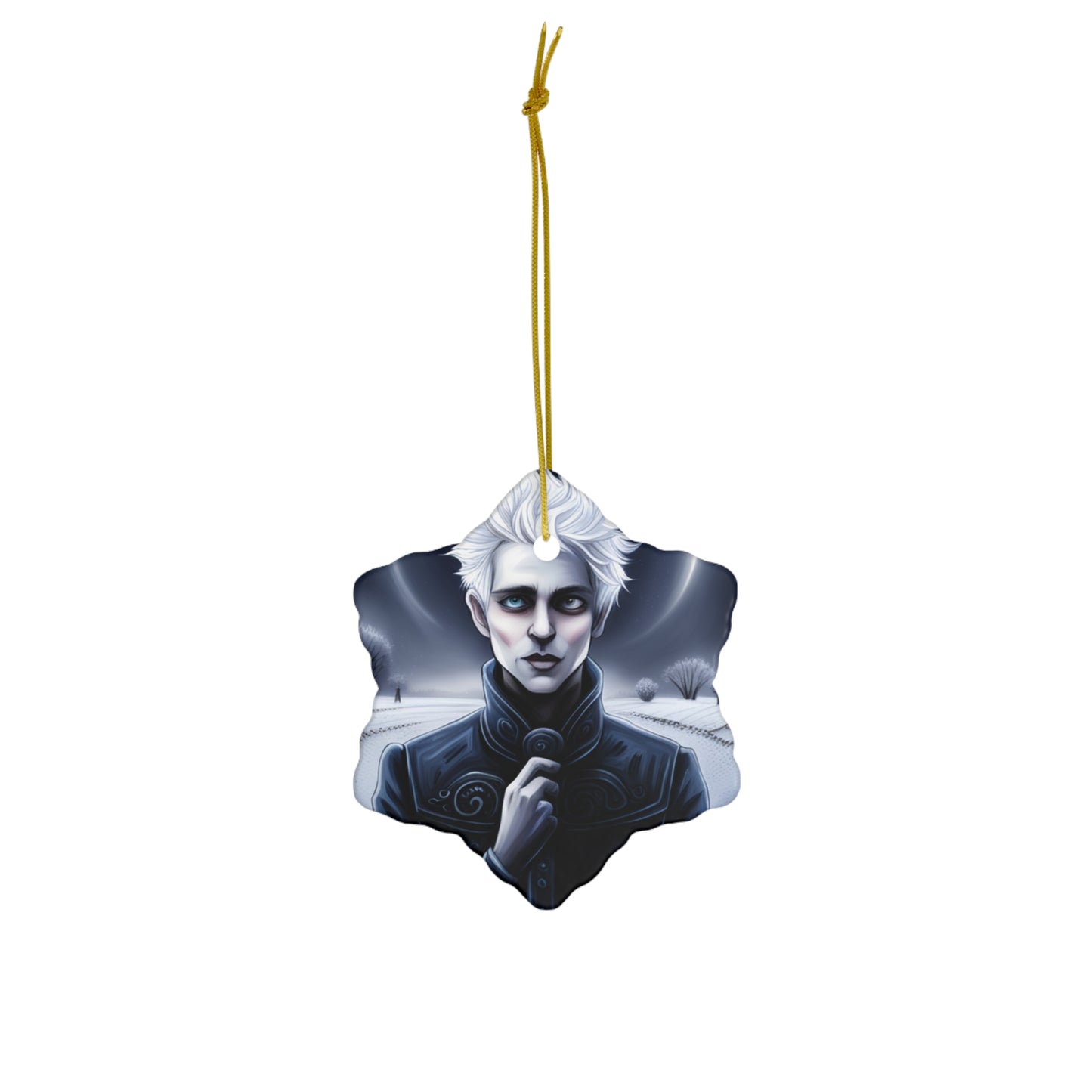 Jack Frost Ceramic Ornament, 2 Shapes