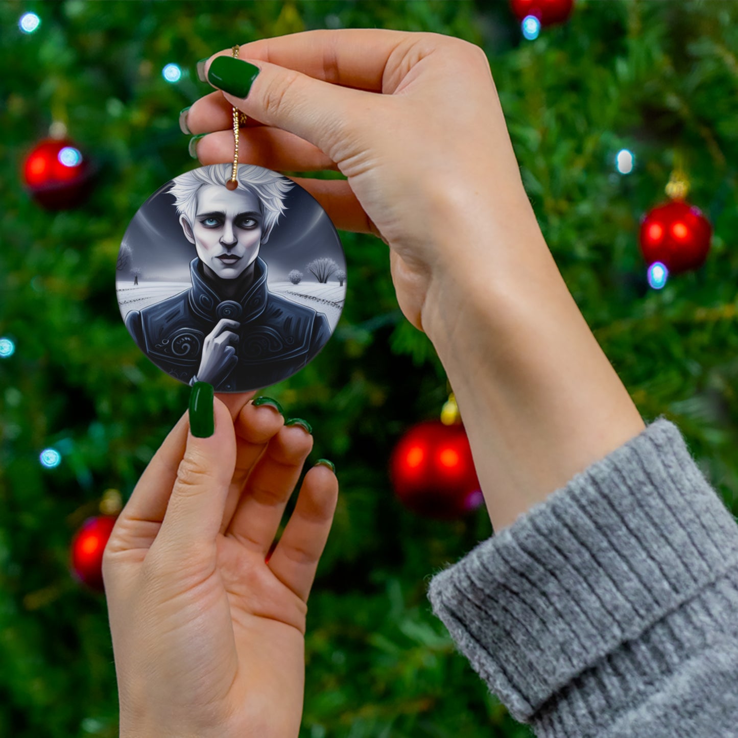 Jack Frost Ceramic Ornament, 2 Shapes