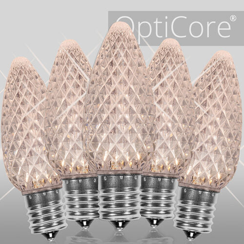 C9 Twinkle Warm White OptiCore LED Bulbs - 25 Pack